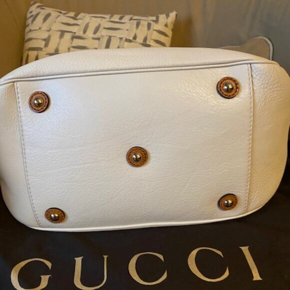 NWT, Rare Gucci White Calfskin Leather  Medium Madison Hobo Bag - Picture 4 of 12